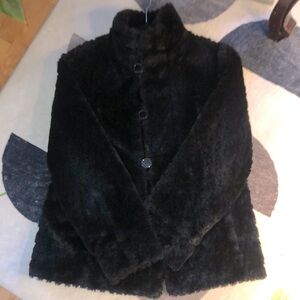 Black Versatile Faux Fur Coat
